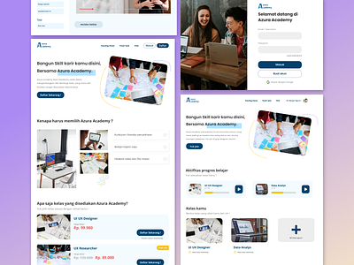Learning Website academy learning ui uiux web