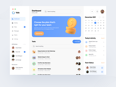 Team Management Dashboard activity dashboard management reminder schedule tasks tasks ui team team manager time ui uidesign uiux uxdesign web app