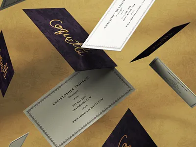 Coquette Restaurant Business Card Design branding creative agency design logo logotype menu design restaurant branding vector