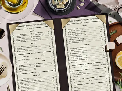 Coquette Restaurant Menu Design branding creative agency design illustration logo logotype menu design restaurant branding vector