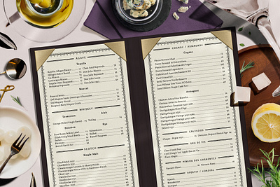 Coquette Restaurant Menu Design branding creative agency design illustration logo logotype menu design restaurant branding vector