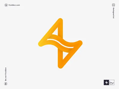 Energy Logo Design bolt branding charge eco electricity energy flash icon lighting logo for sale logos power save simple solar symbol volt yellow
