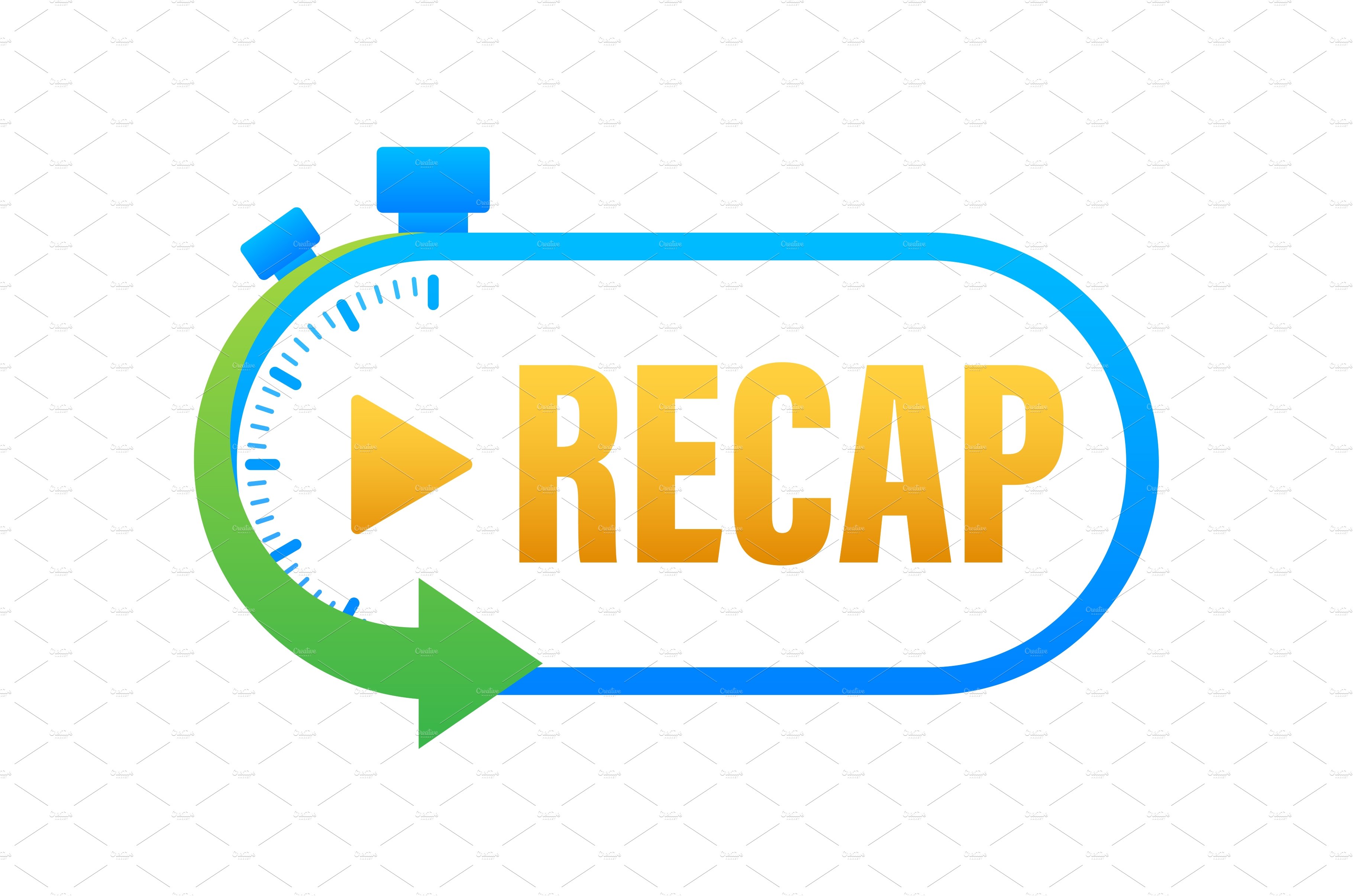 Recap, video play button replay by DG on Dribbble