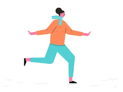 Ice Skating character design graphic ice illustration skating sports ui vector winter