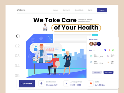 WellBeing adobe xd design graphic design illustration ui design website