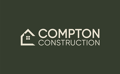 Compton Construction branding design graphic design icon illustration logo minimal typography vector web