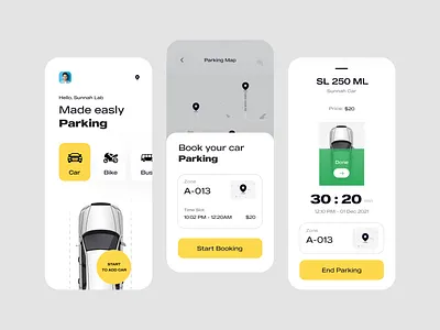 Parking mobile app concept apps apps design bike park booking car parking clean design clean ui design go parking location minimal mobile mobile ui parking parking app parking car parking spot parking zone ui uiux