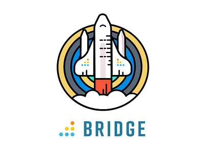 GetBridge Rocket clean colors hoodie icon logo rocket space hoodie swag vector