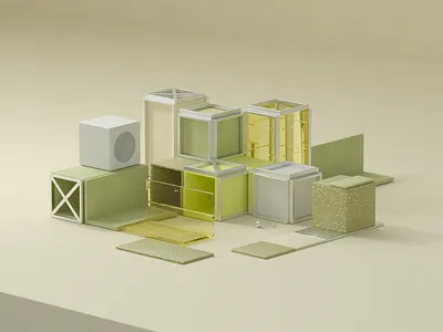 Geometric 3D composition 3d 3d model cinema4d composition design digital art geometric hero image illustration minimal modelling realistic redshift render