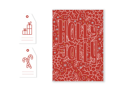 Postcard design and tag. Christmas lettering. Illustration design gift tag handlettering illustration lettering line art merch pattern postcard print vector wrapping paper