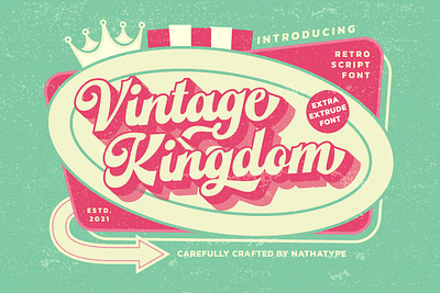 Vintage Kingdom - Retro Script Font branding design font fonts logo logo type typography ui