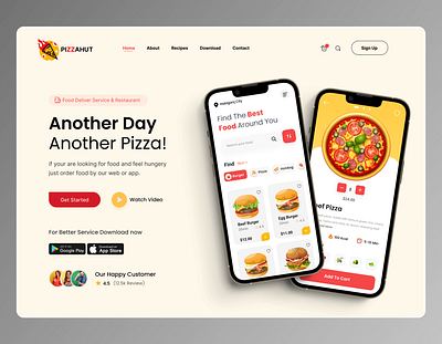 Food Delivery Landing page app designer app screen design designer food delivery app food delivery website homepage landing page landing page designer logo popular shot product design product designer restaurant app resturent app resturent website tazrin trendy uiux website designer
