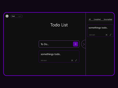 Todo App html reactjs ui ux