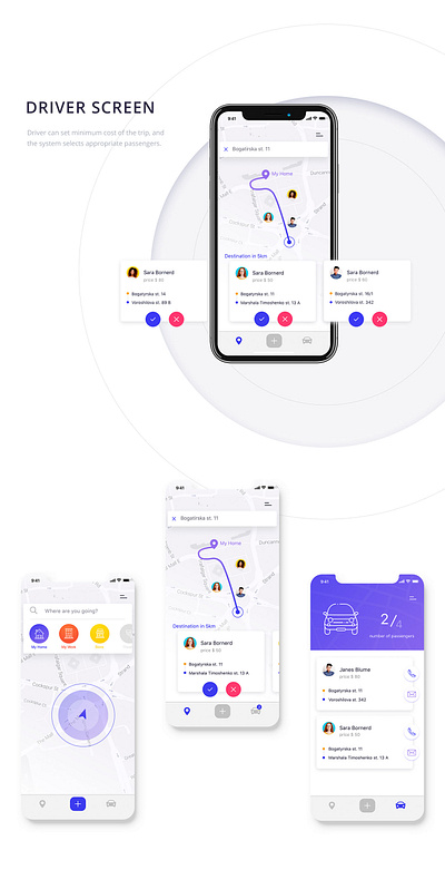 Roooad Taxi app UI/UX design app design graphic design ui uiux ux