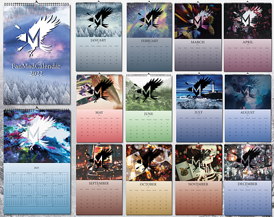 FanMadCalendar adobe illustrator adobe photoshop art calendar graphic design