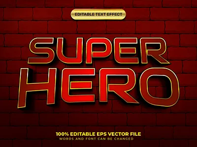 Super Hero 3D Text Effect Style superstar