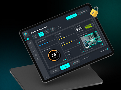 Dashboard for smart home app application branding dashboard design figma graphic design home mobile photoshop smart smart home tablet ui ui design ux webdesign