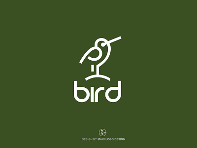 Bird Logo animal animals art aves birds feather flight freedom heart line logo logo logotype love pets simple logo sky travel wildlife wind wings