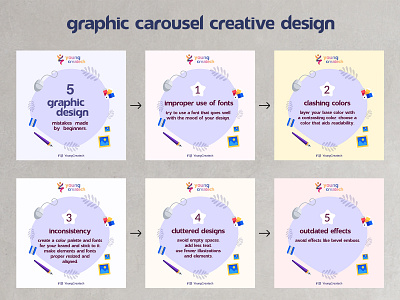 Instagram Carousel Post Creative Design branding carousel creative design facebook flat graphic design illustration illustrator instagram logo photoshop post smm social socialmedia swipe tips ui vector