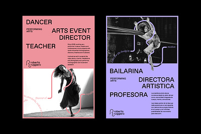 Roberta Ruggiero posters art black and white brand identity branding contemporary dance elegant graphic design logo movement performance poster typography yoga