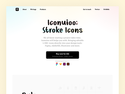 Petrbilek.com - Product refresh v2 adobexd design figma icon icon set icons illustrator landing page line icons marketing page portfolio presentation product promoion sketch web website