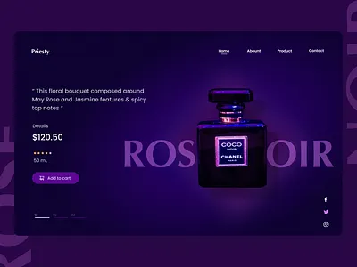 Perfume Website branding dribbble graphic design neon ui uidesign
