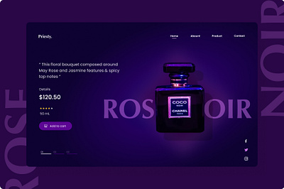 Perfume Website branding dribbble graphic design neon ui uidesign