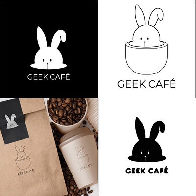 GEEK CAFE LOGO brand identity branding graphics design illustration logo logo design