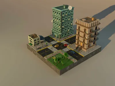 City style 3d animation art cinema4d design graphic design illustration motion graphics style