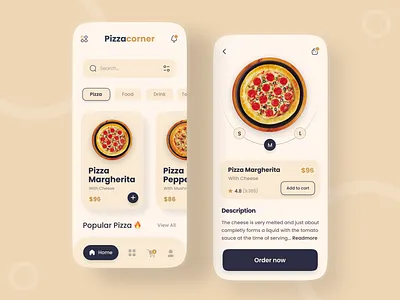 Pizza Delivery App app clean delivery app eat eating fast food finder food food and drink food app food delivery app food delivery service food design mobile mobile app pizza pizza app ui uiux ux