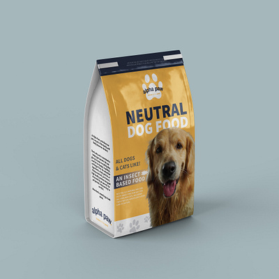 Neutral Dog and Cat Food Pouch Design cat food design dog food label design pouch design product packaging