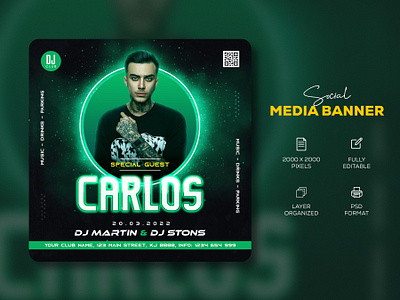 Music party Social media banner design banner inspirations branding dj facebook ads music night party shopify banner social media banner social media banner examples social media post design social media post template web banner ad webdesign