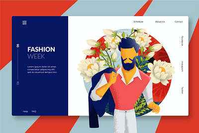 Male Fashion - Banner & Landing Page app banner branding concept design html icon illustration landing landing page launch stage strategy ui ui design ux ux design web webapp website