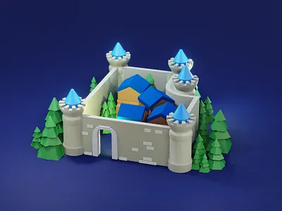 Castle Town 3d castle design