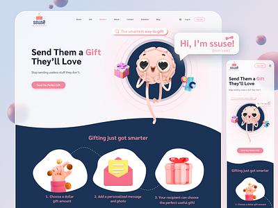 SSUSE - Social Gifting Website (UI/UX Redesign) 3d branding clean clean modern design creative design design figma design graphic design illustration landing page design logo mobile design portfolio design responsive design ui ui concepts ui design ux design vector website design