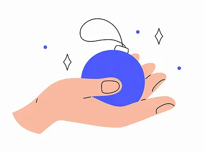 Blue bauble bauble christmas decoration drawing illustration ornament seasonal simple vector