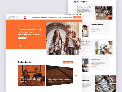 Website design - WSEiZ design header hero ui ui design university ux ux design uxui website
