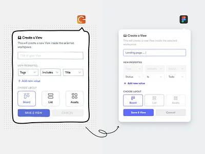 From Concepts to Figma / Dropdown modal example board concept dropdown figm form layout modal properties sketch ui view