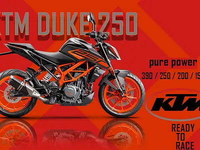 KTM Duke Ad banner brading design duke graphic design ktm logo poster