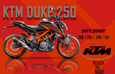 KTM Duke Ad banner brading design duke graphic design ktm logo poster