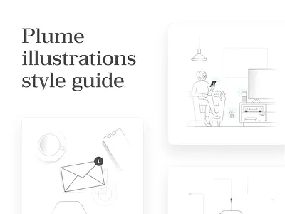 Plume illustrations style guide accent collaboration documentation gradient illustration illustrations internet line plume process stroke style style guide wifi