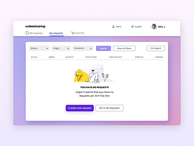 Dashboard Empty State app dashboard design desktop empty state graphic design ui ux ux ui webapp