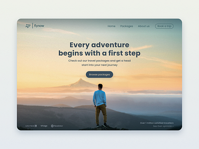Daily UI 003 - Travel Agency Landing Page daily ui daily ui 003 design desktop graphic design home screen landing page landing page design travel agency travel app ui ui ux uiux ux ux ui