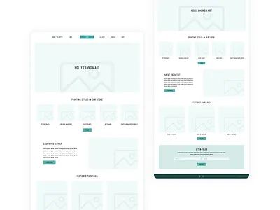 Artist Website Wireframe branding daily ui design home page home page wireframe illustration modern user experience user interface ux wireframe web website website wireframe wireframe