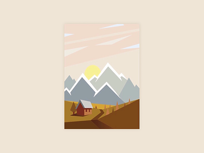 Mountain design graphic design