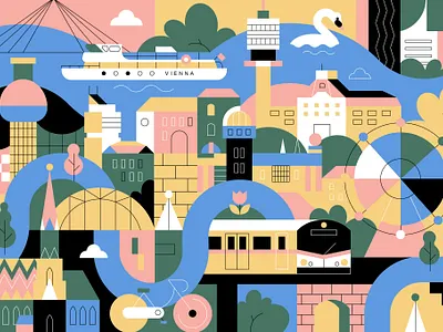 Vienna Map austria city europe travel vienna