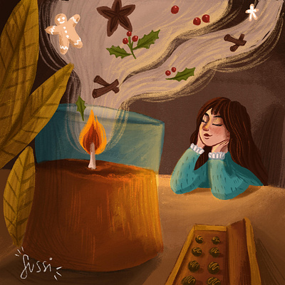 Christams candle vibe book illustrations cartoon ch character children book illustrations children books children illustrations design drawing illustration