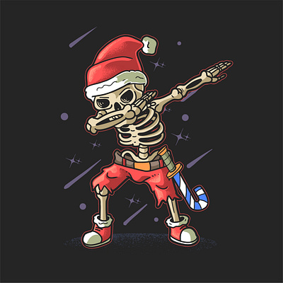 Santa Skeleton Dab