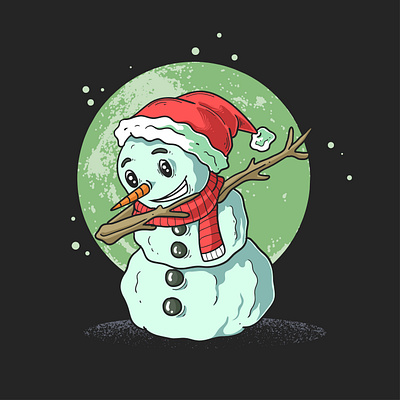 Cute Snowman Dab christmas cute illustration snowman