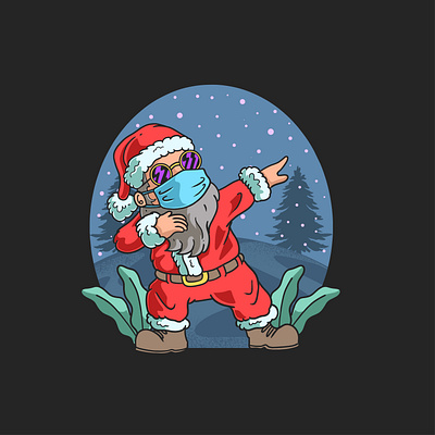 Cute Santa Dab celebration christmas dab dabbing santa dab